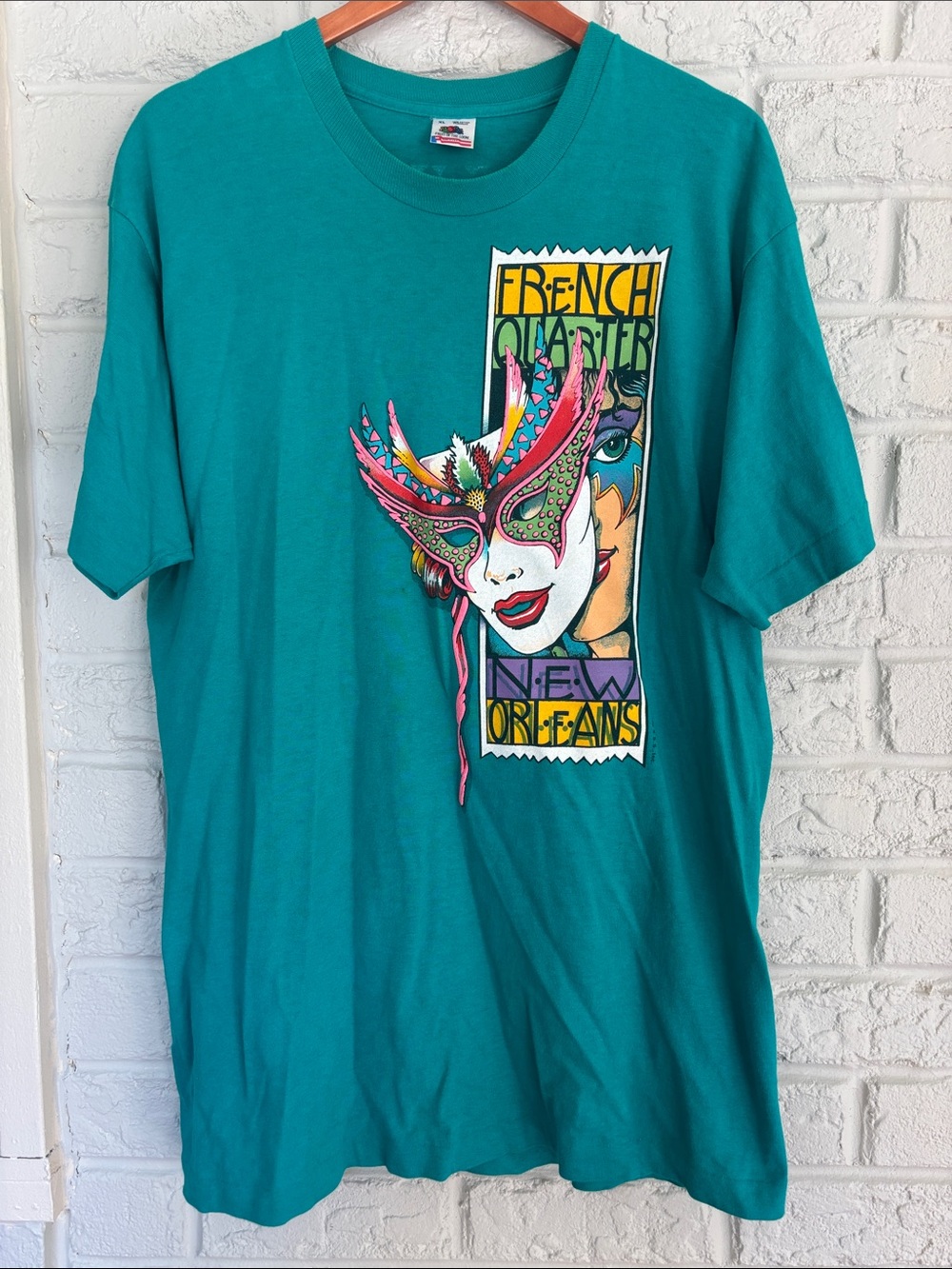 Vintage 1990 French Quarter Fruit of the Loom Single stitch Tourist Shirt